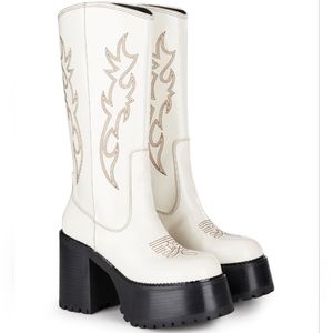 Dolls Kill Current Mood Canyon Town Western Boots Platform